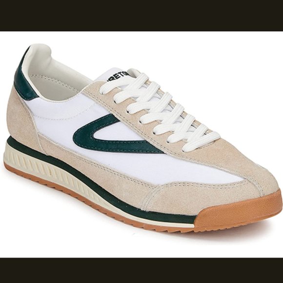 Tretorn Women’s Rawlins Sneaker Suede Leather Lightweight Rawlins 2.0 GReen/Gray - Picture 3 of 9